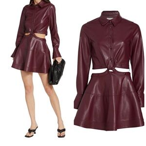 Jonathan Simkhai Elias Vegan Leather Minidress